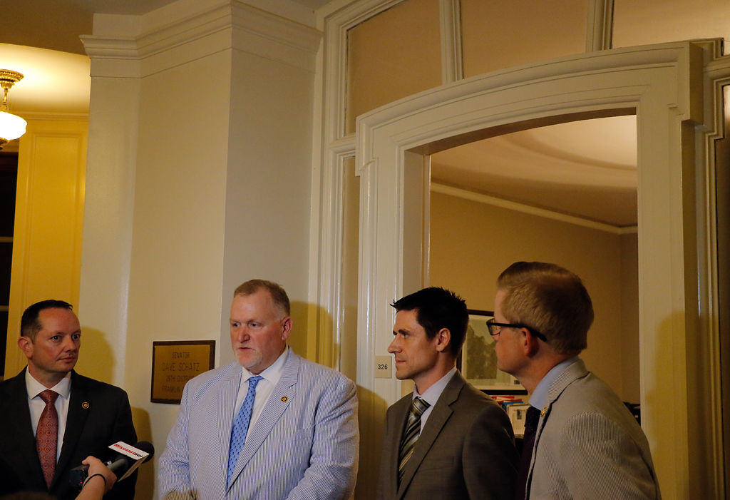 Republican senators hold an early-morning news conference